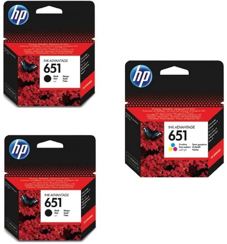HP C2P10AE 651 Black Ink Cartridge and HP C2P11AE 651 Tri Color Ink Cartridges, 2 Pieces - eBuy UAE